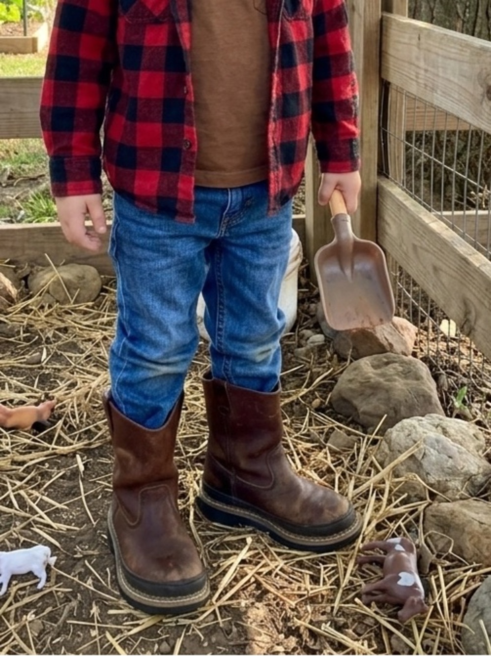 Georgia Giant Kids Brown Leather Pull-On Boots Sz 13.5